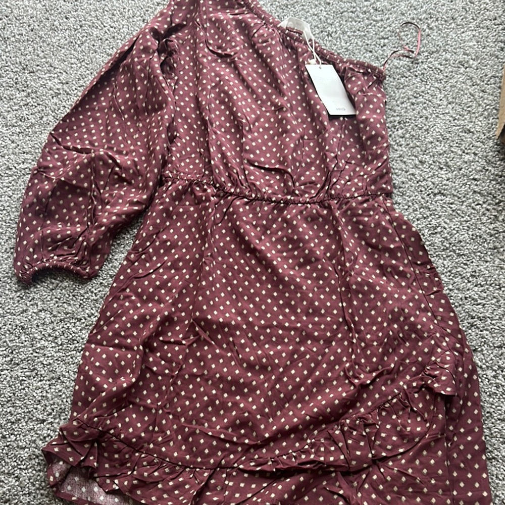 Polka Dot One-Shoulder Dress